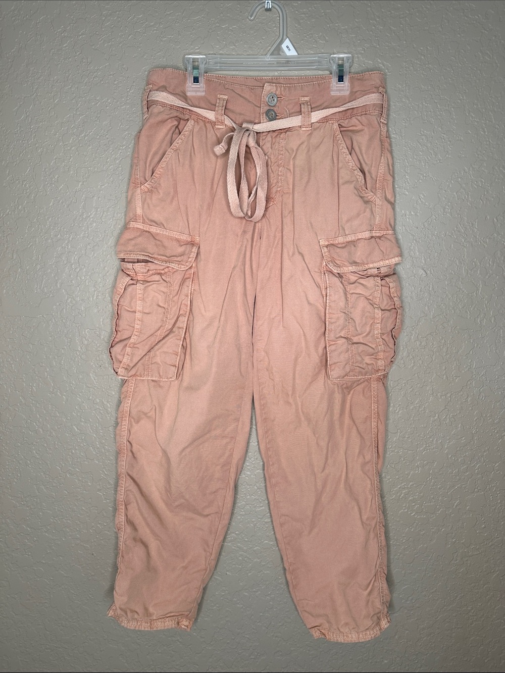 Free People Light Pink Cargo Pants
